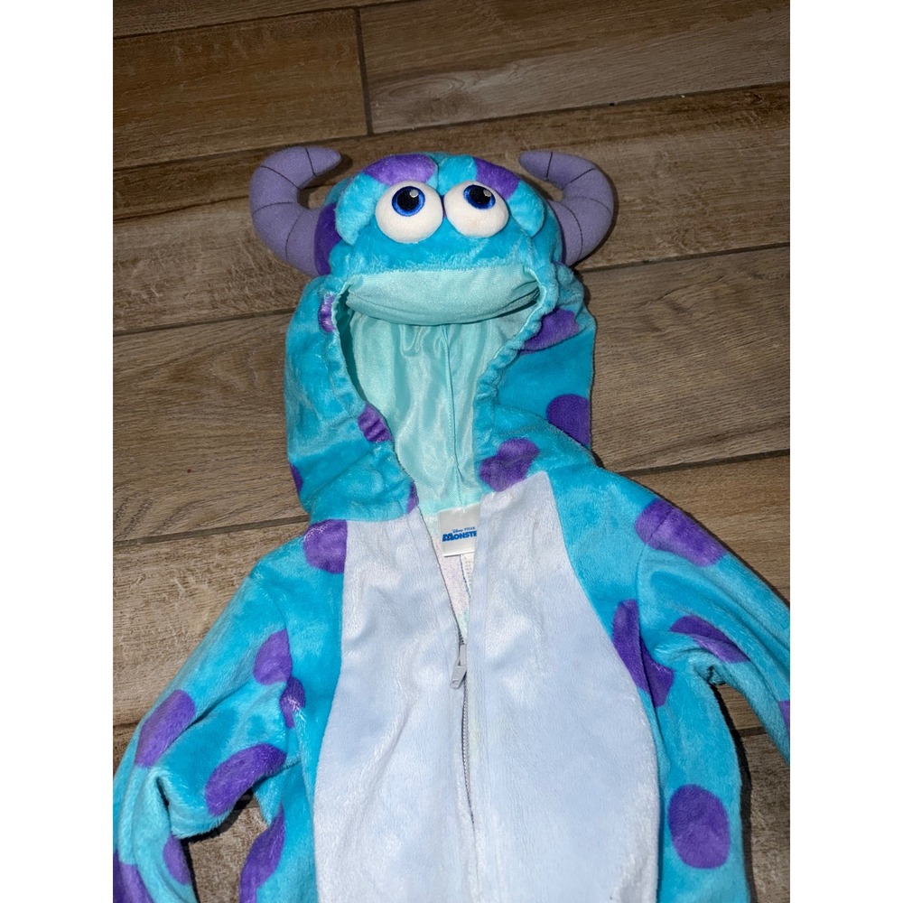 Disney Pixar Monsters Inc Sulley Costume Jumpsuit Blue Purple 3-6m Toys R Us - Picture 2 of 6